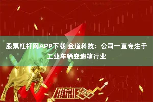 股票杠杆网APP下载 金道科技：公司一直专注于工业车辆变速箱行业